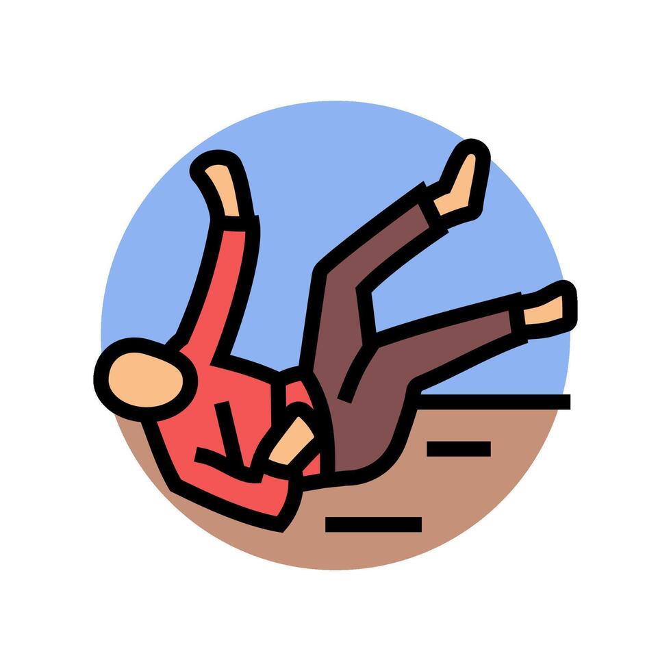 fall household injury accident color icon illustration vector