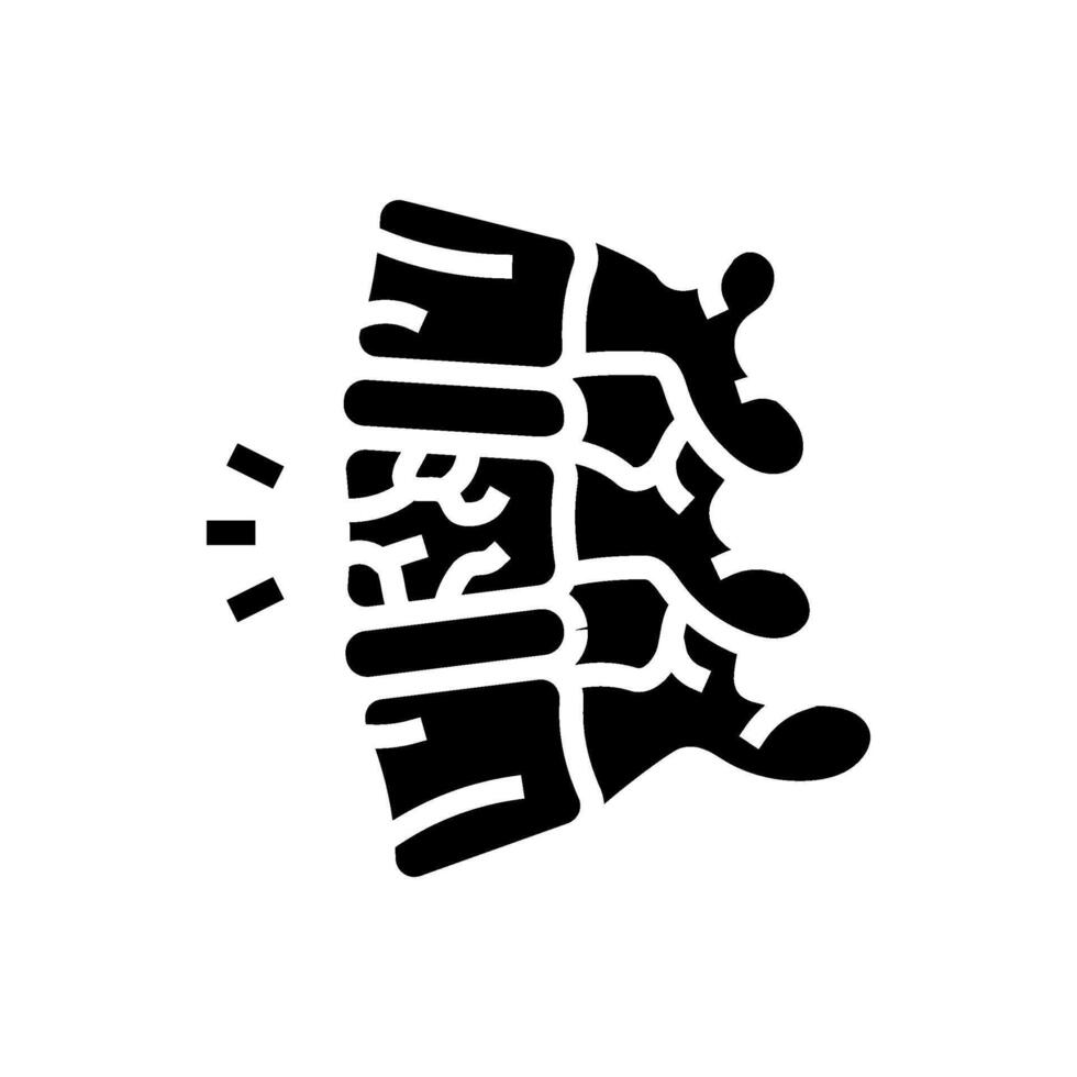 compression injuries glyph icon illustration vector