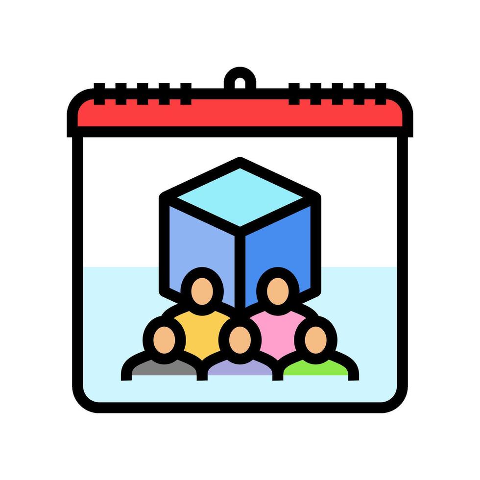 cooperatives international day color icon illustration vector