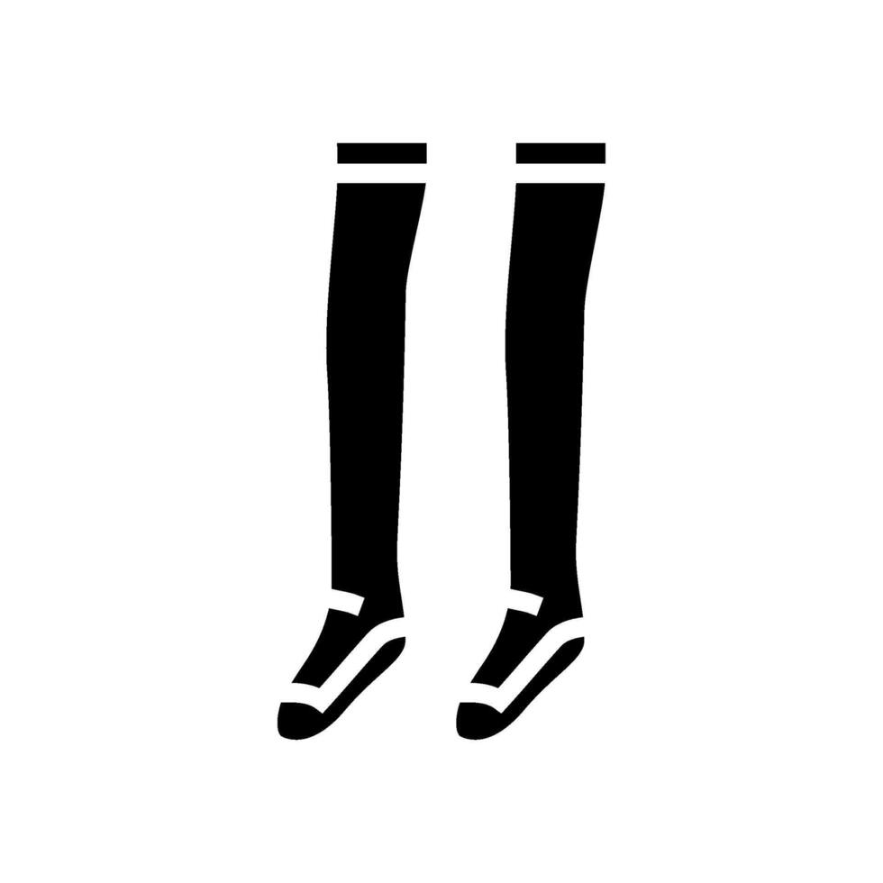 knee high socks japanese school glyph icon illustration vector
