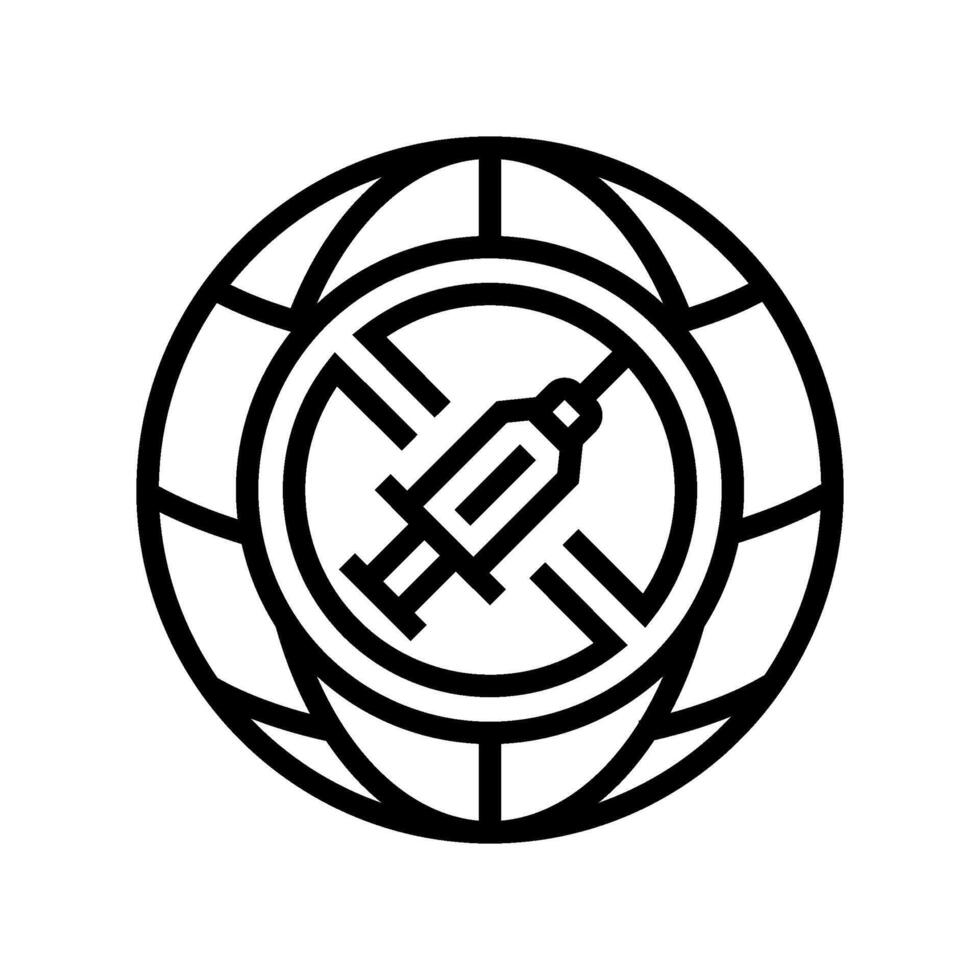 against drug abuse international day line icon illustration vector