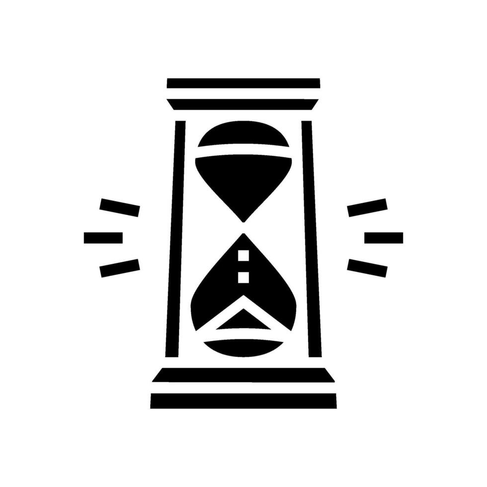 hourglass progress glyph icon illustration vector
