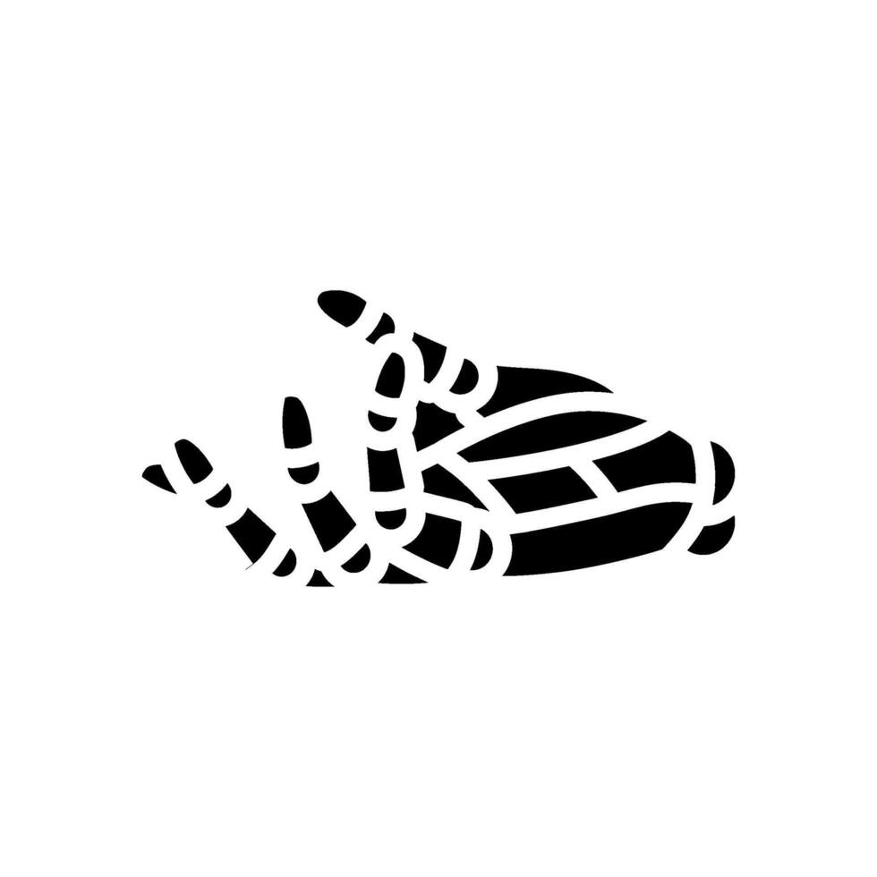 give robot hand gesture glyph icon illustration vector