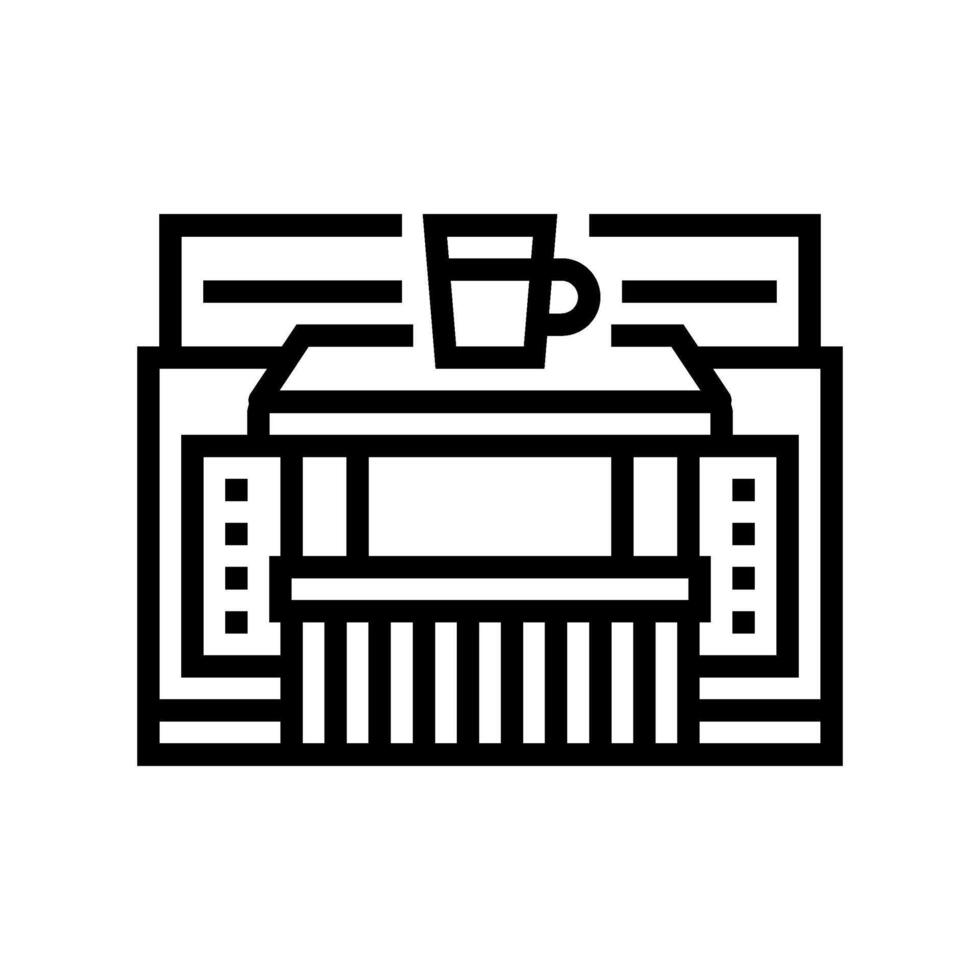 espresso bar street food cafe line icon illustration vector