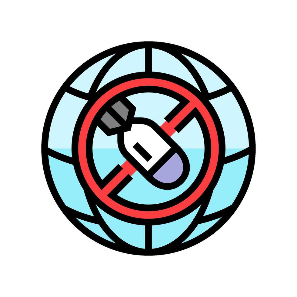 preventing exploitation environment in war color icon illustration vector