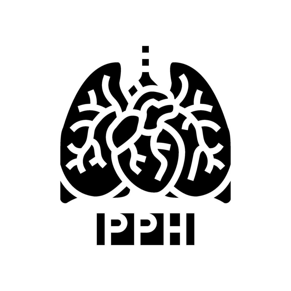 primary pulmonary hypertension glyph icon illustration vector