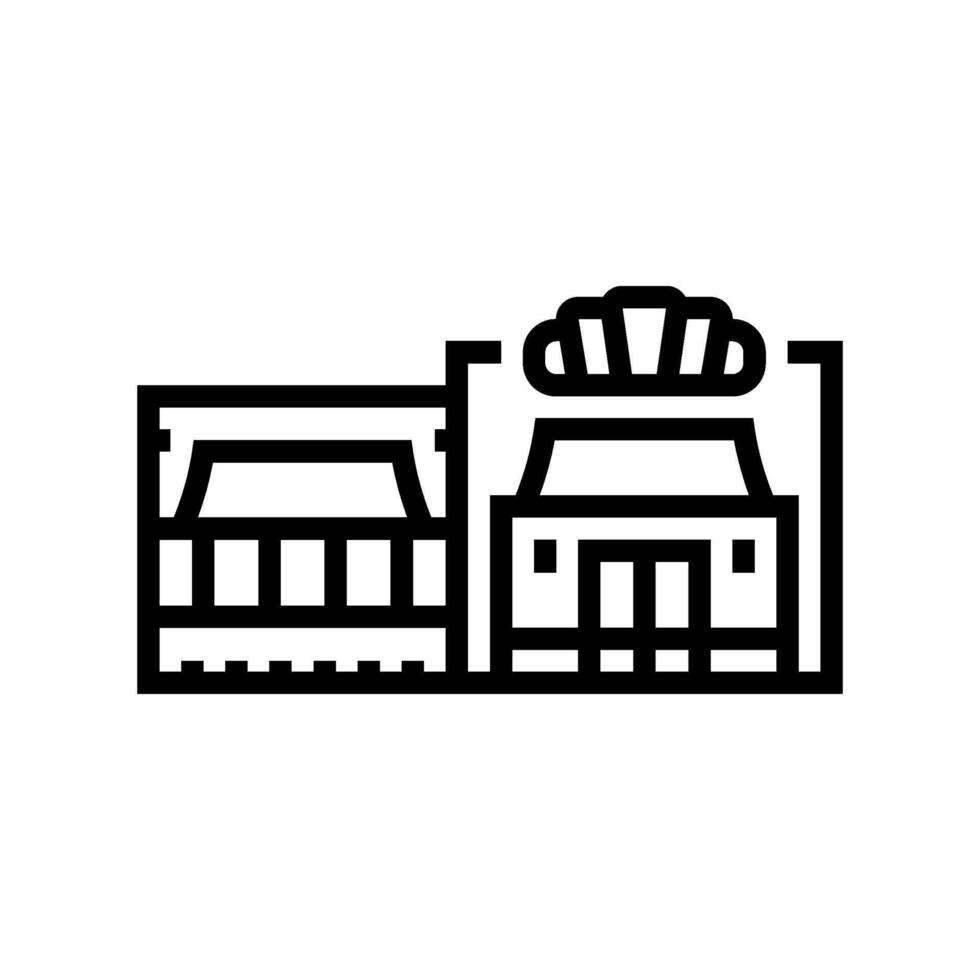 bakery street food cafe line icon illustration vector