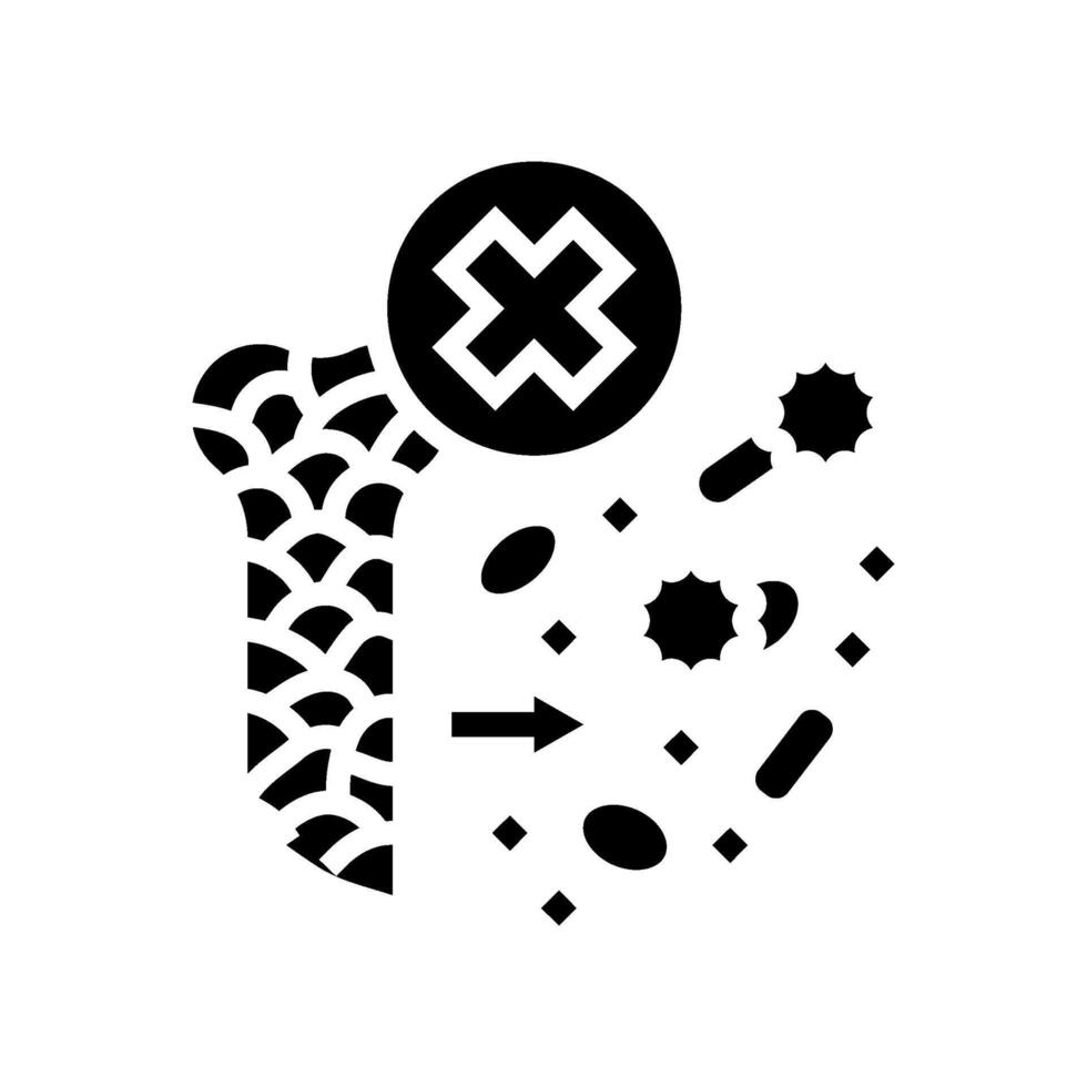 myelofibrosis disease glyph icon illustration vector