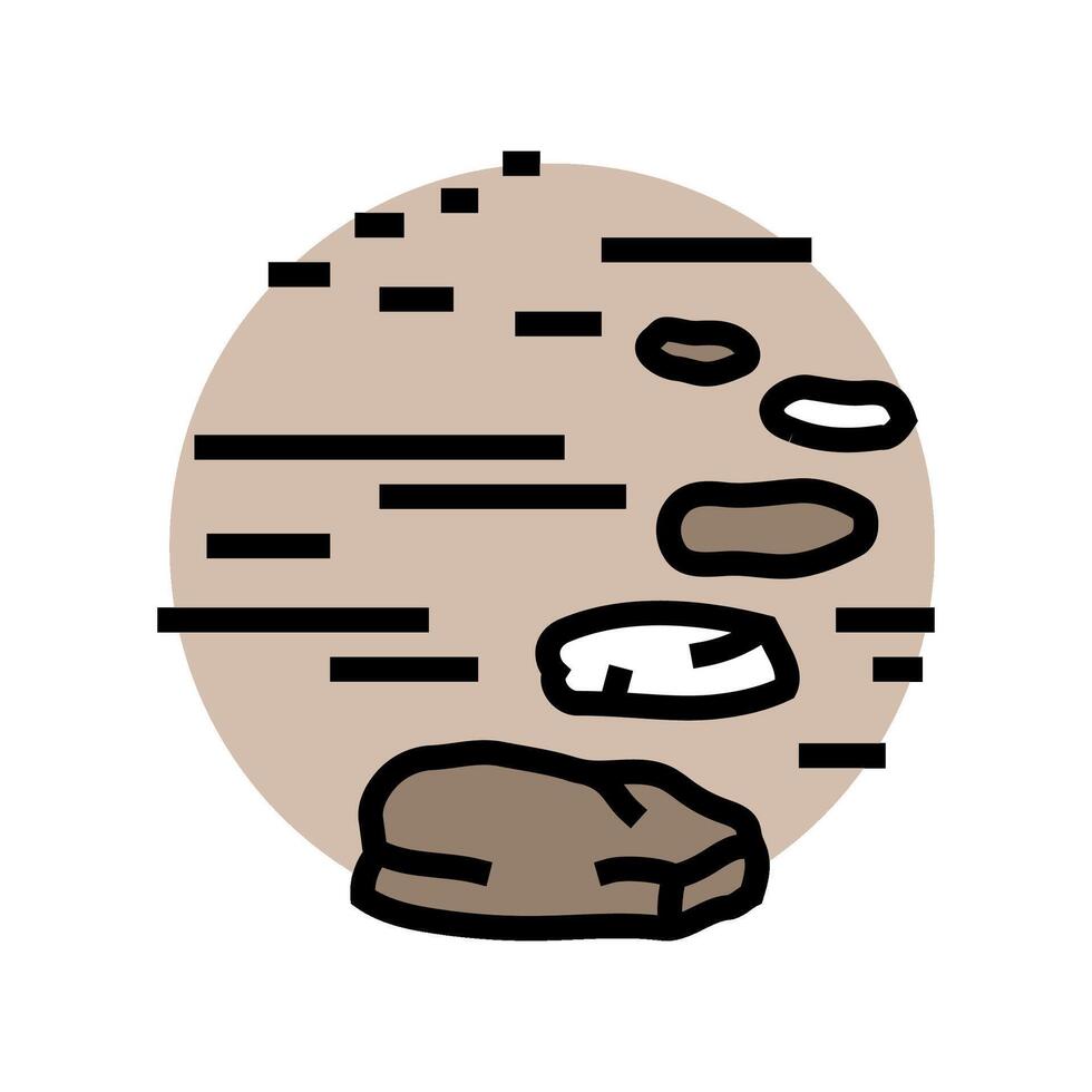 stepping stones progress color icon illustration vector