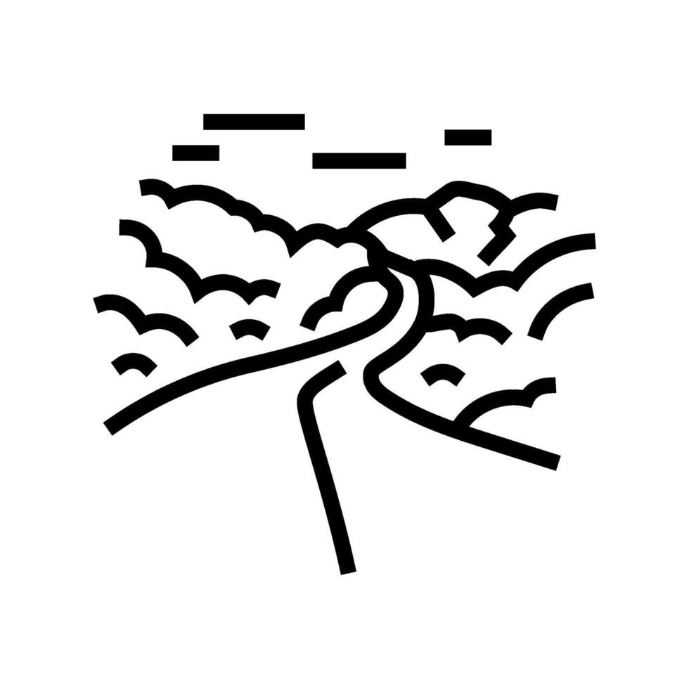 road leading forward progress line icon illustration vector