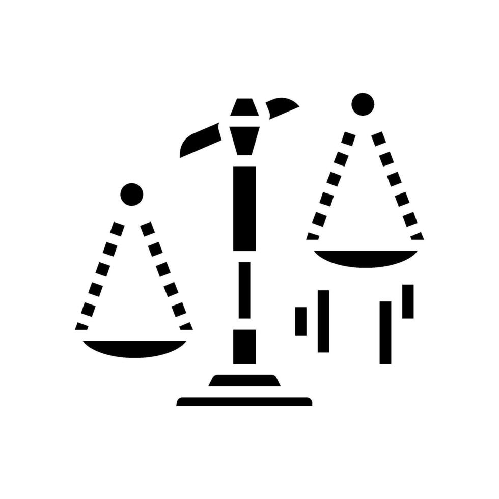 scales tipping favor progress glyph icon illustration vector