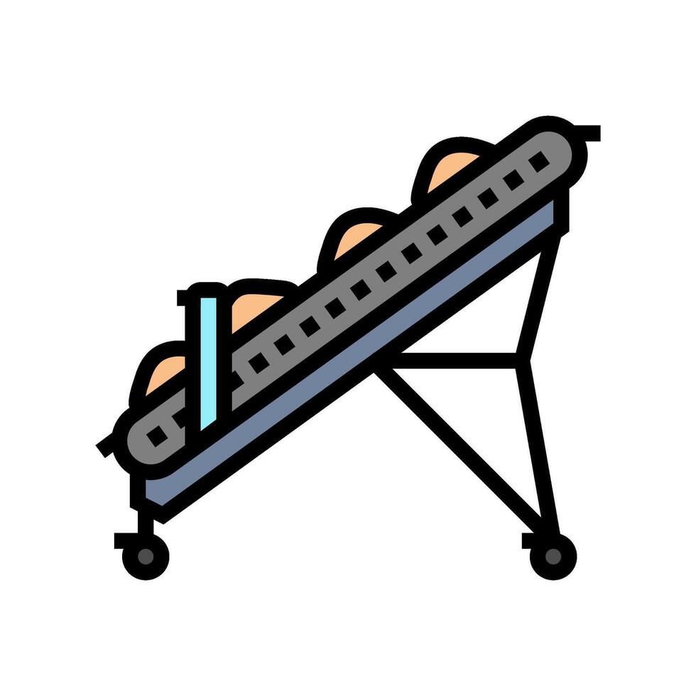 conveyor wood pellets color icon illustration vector