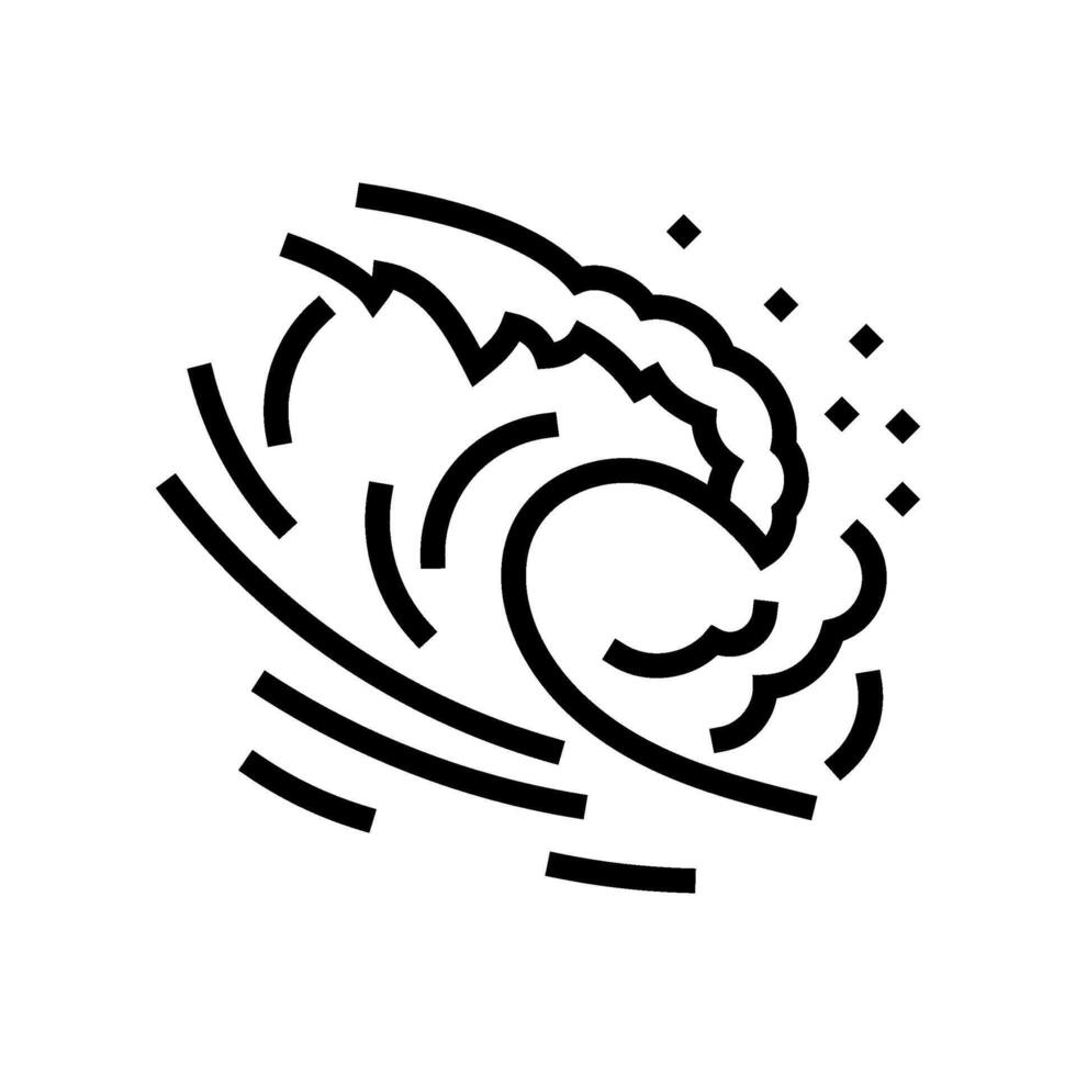 rising tide progress line icon illustration vector