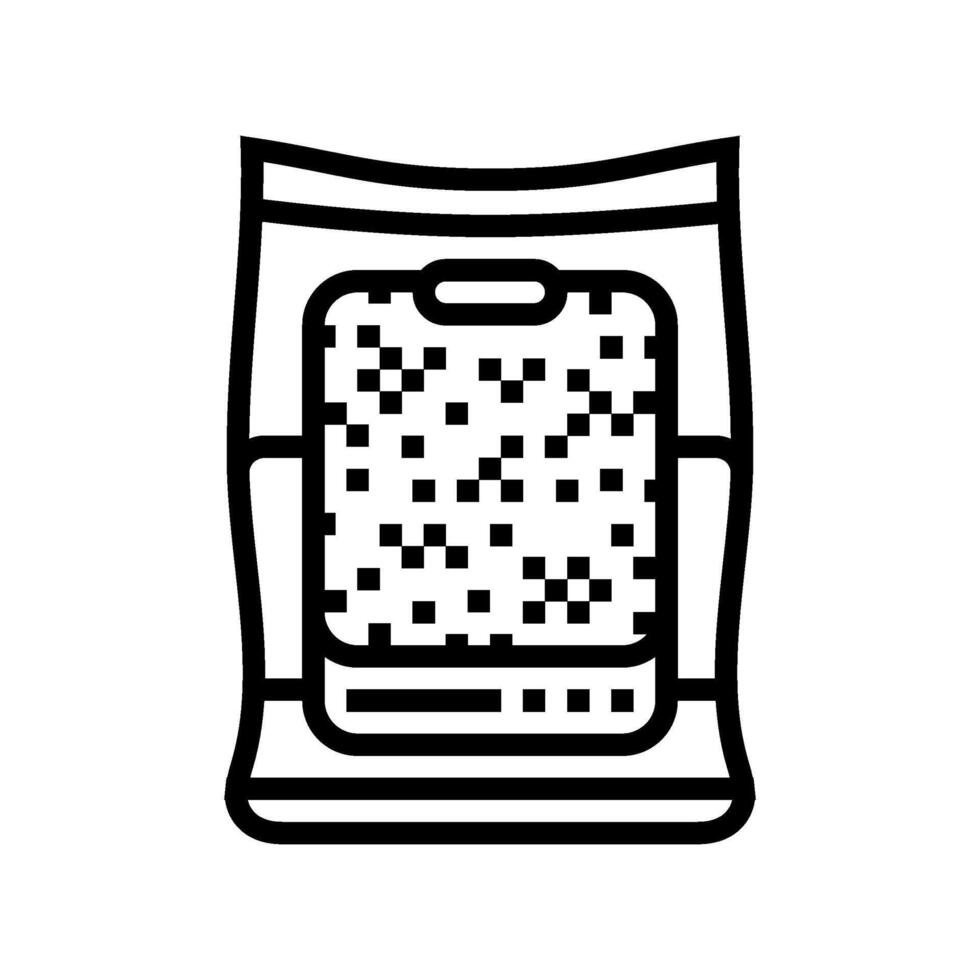 granules wood pellets line icon illustration vector