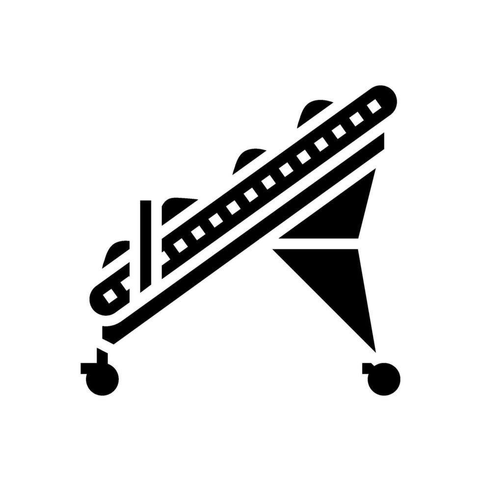 conveyor wood pellets glyph icon illustration vector