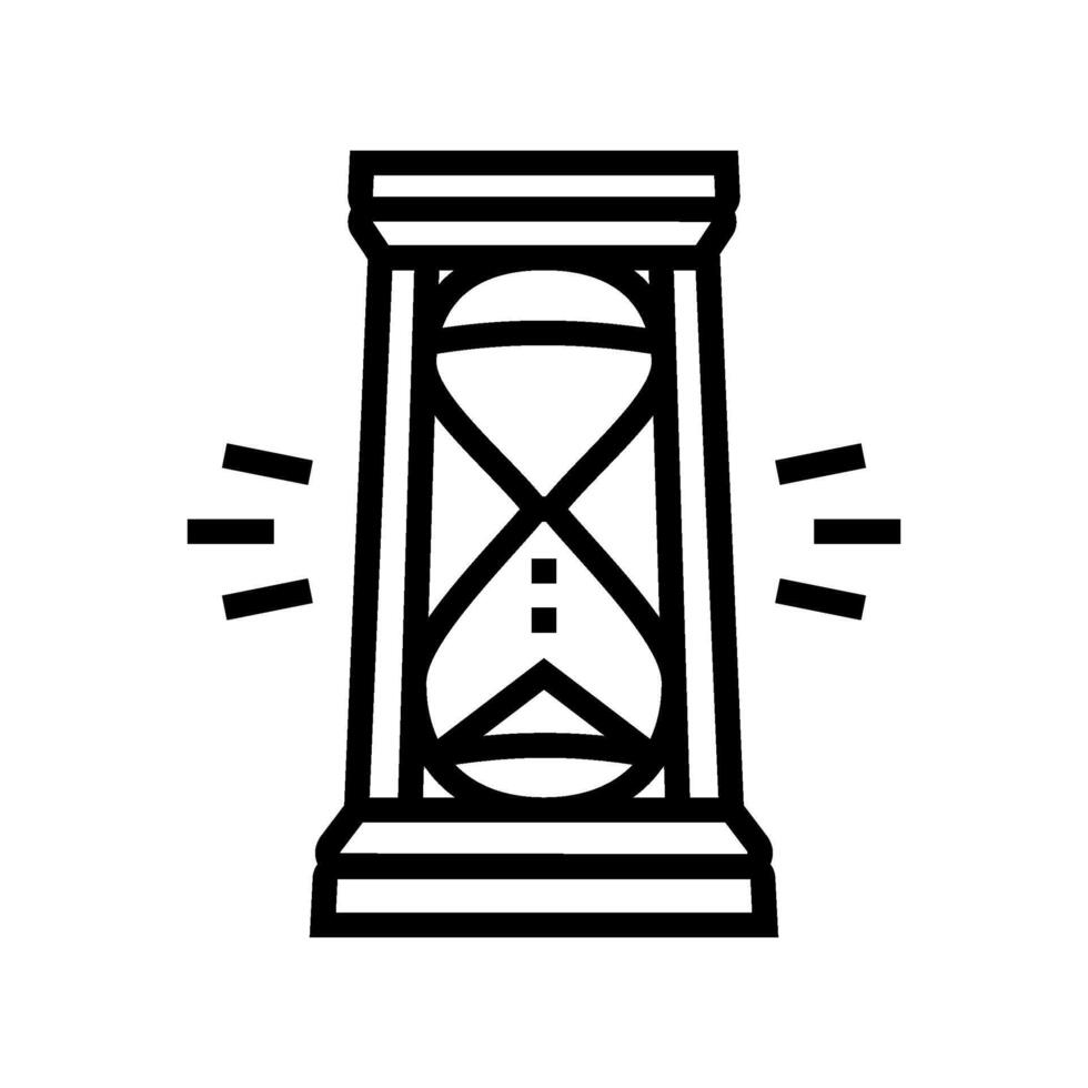 hourglass progress line icon illustration vector