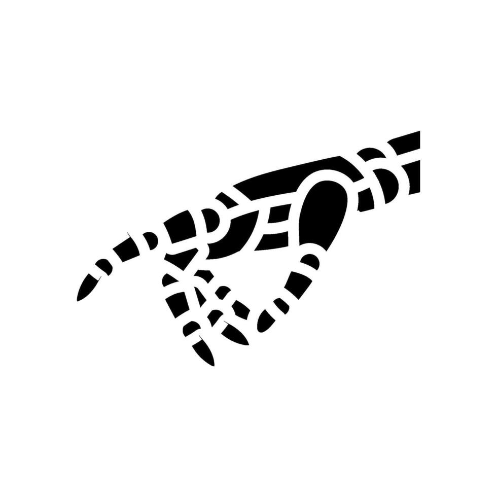 touch robot hand gesture glyph icon illustration vector