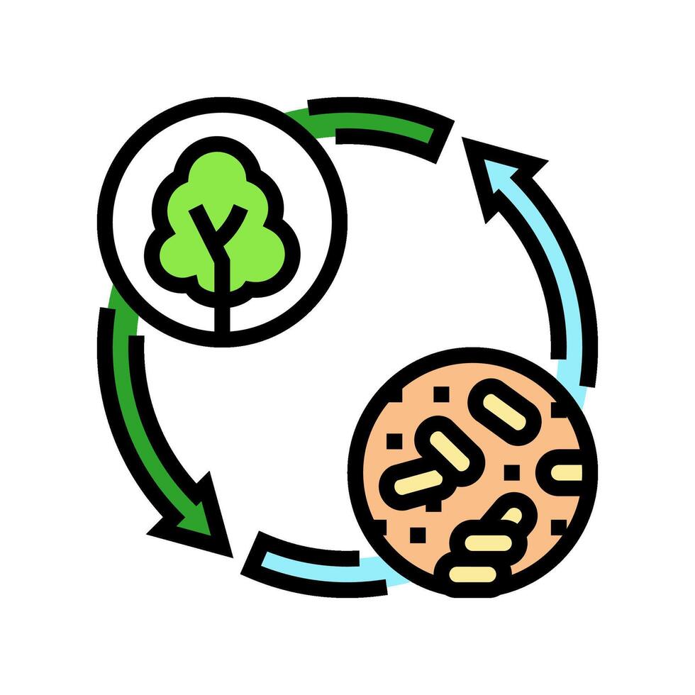 renewable wood pellets color icon illustration vector