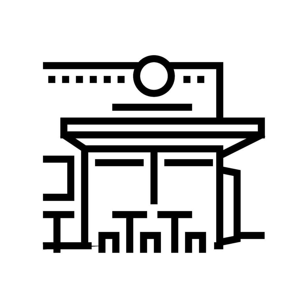 gluten free street food cafe line icon illustration vector