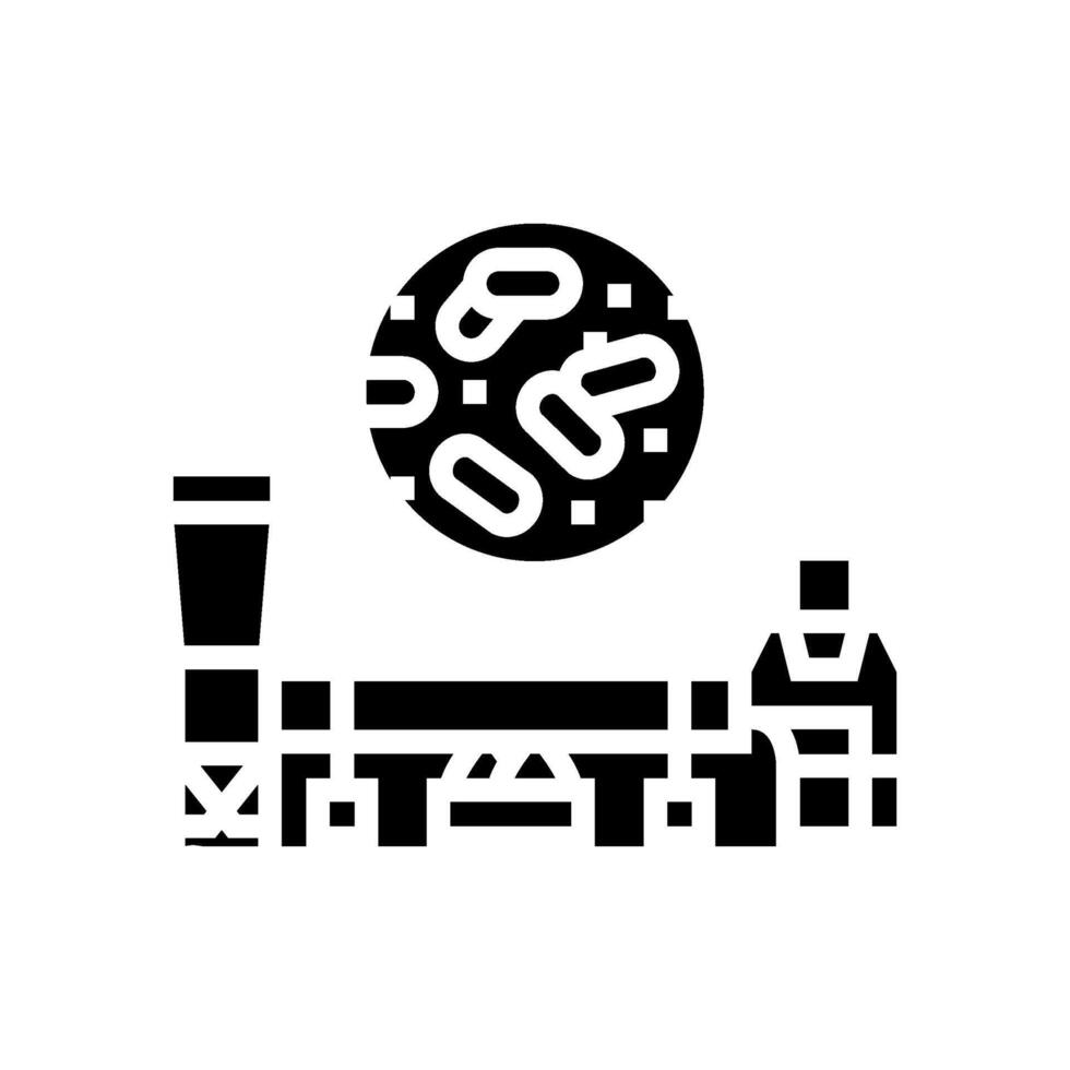 drying wood pellets glyph icon illustration vector