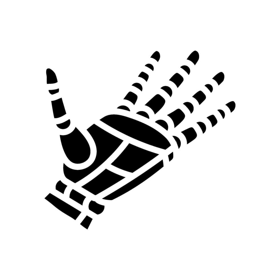 help robot hand gesture glyph icon illustration vector