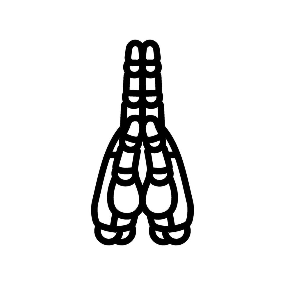 pray robot hand gesture line icon illustration vector