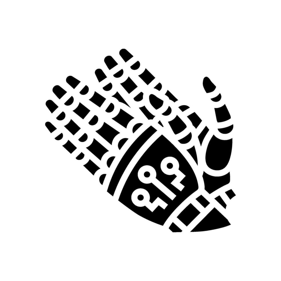clap applause robot hand gesture glyph icon illustration vector