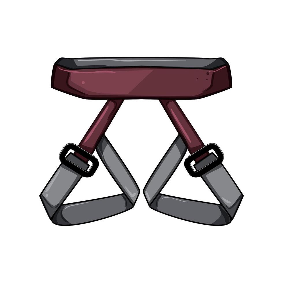 climber climbing harnesses cartoon illustration vector