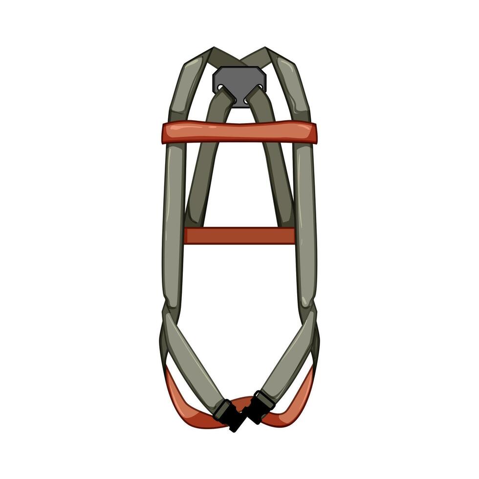rope climbing harnesses cartoon illustration vector