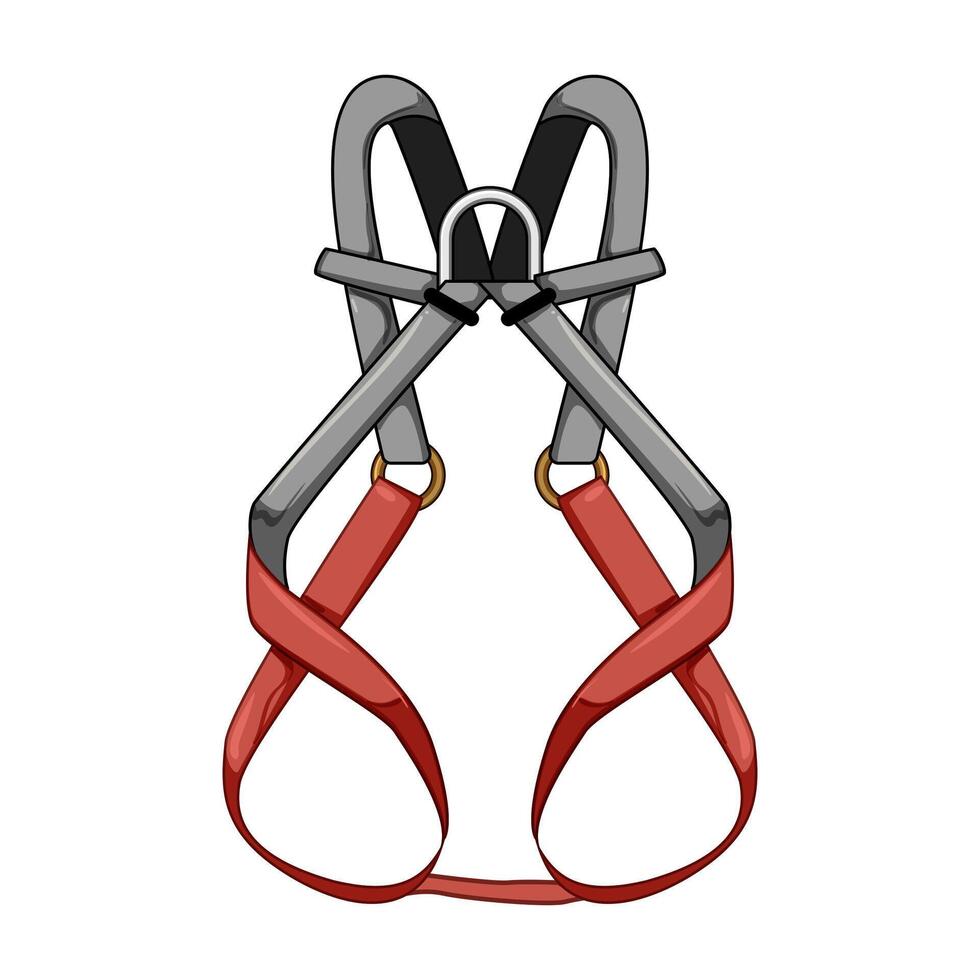 work climbing harnesses cartoon illustration vector