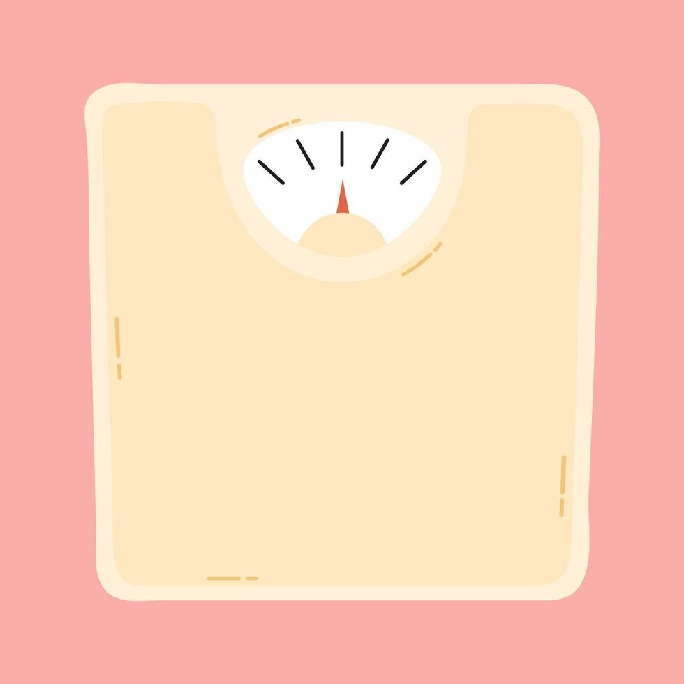 Bathroom scale top view illustration vector