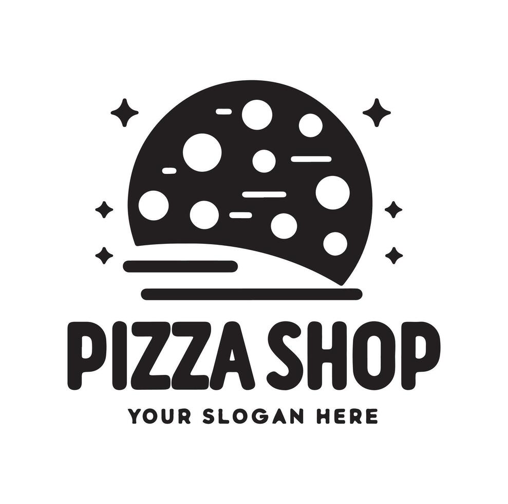 Pizza shop logo illustration vector