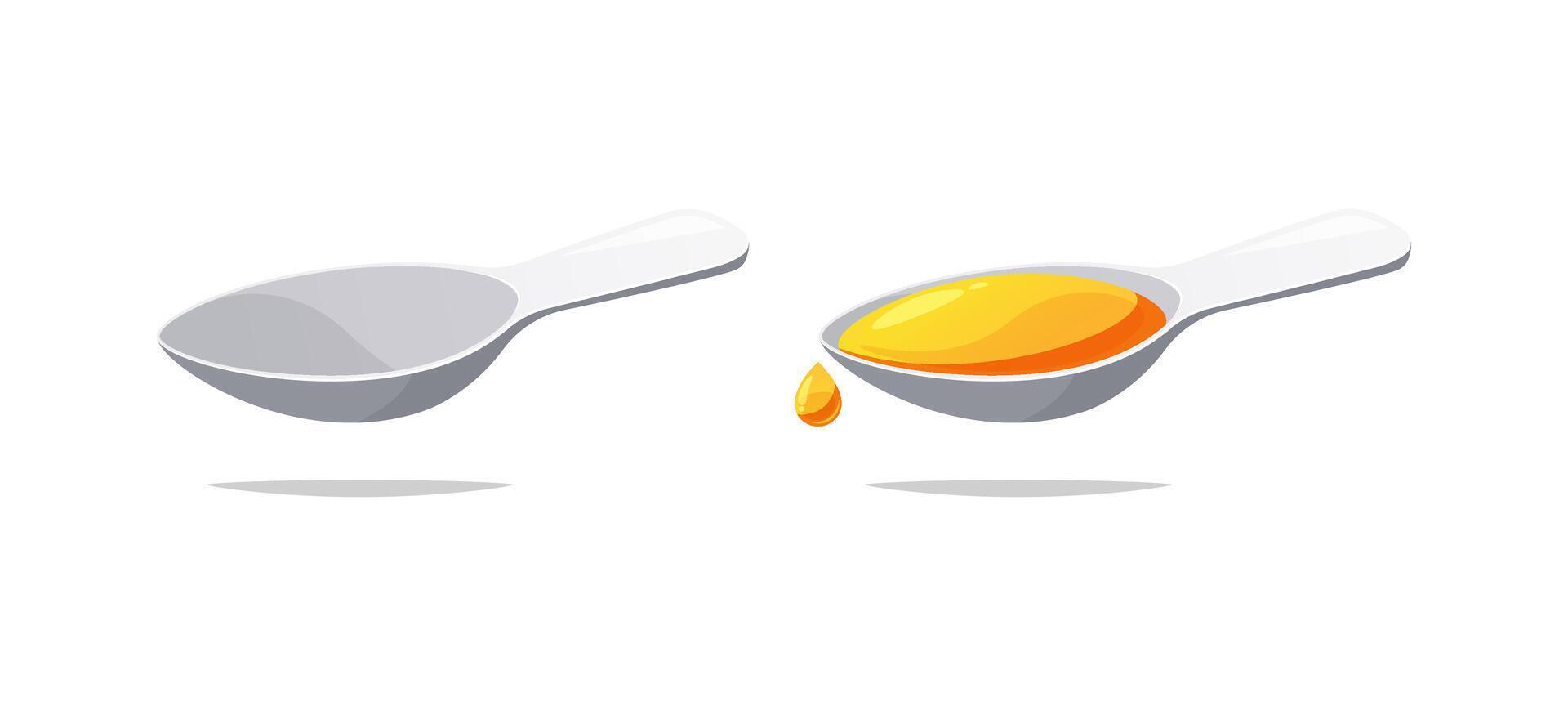 Medicine spoon isolated on white background. vector