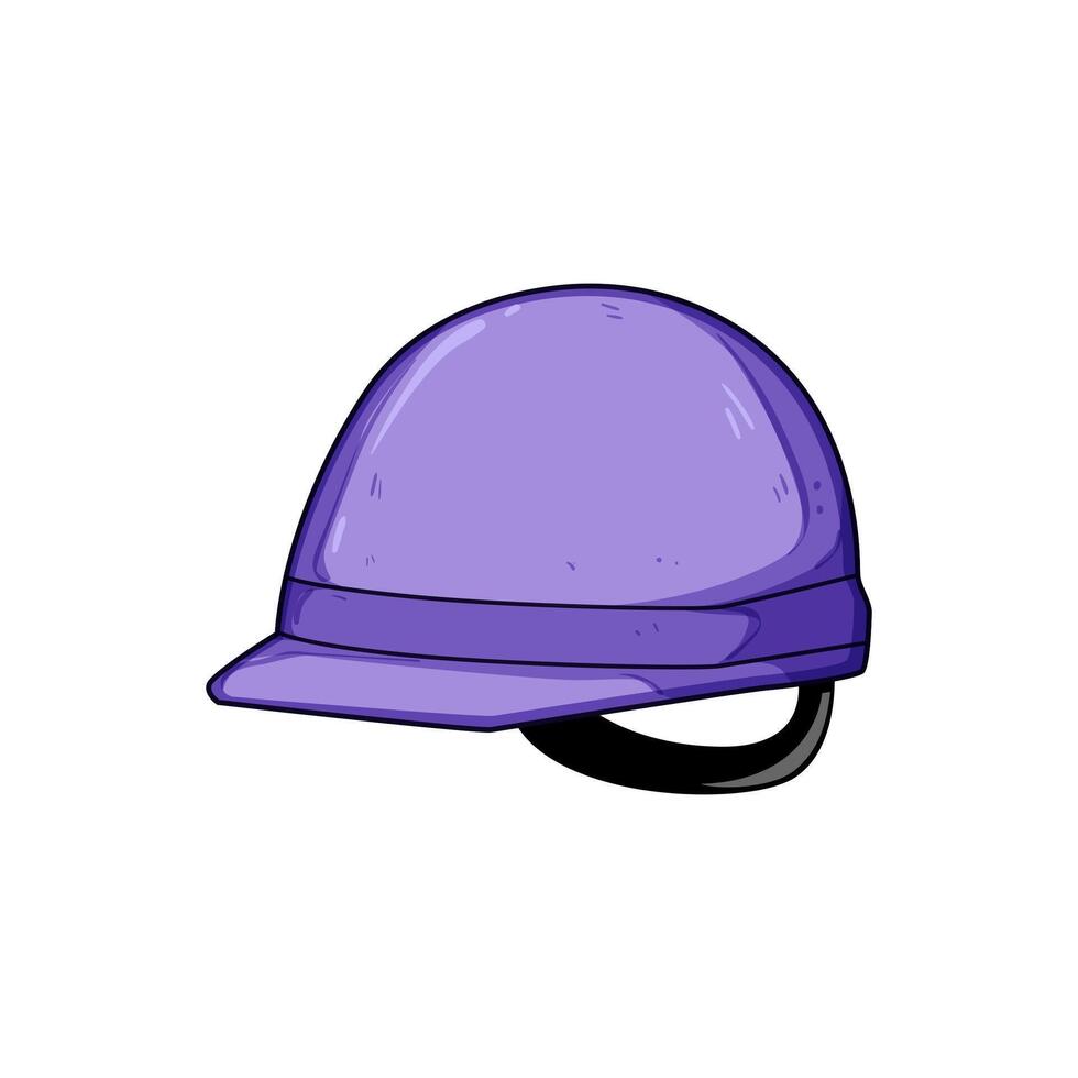 safety hard hat cartoon illustration vector