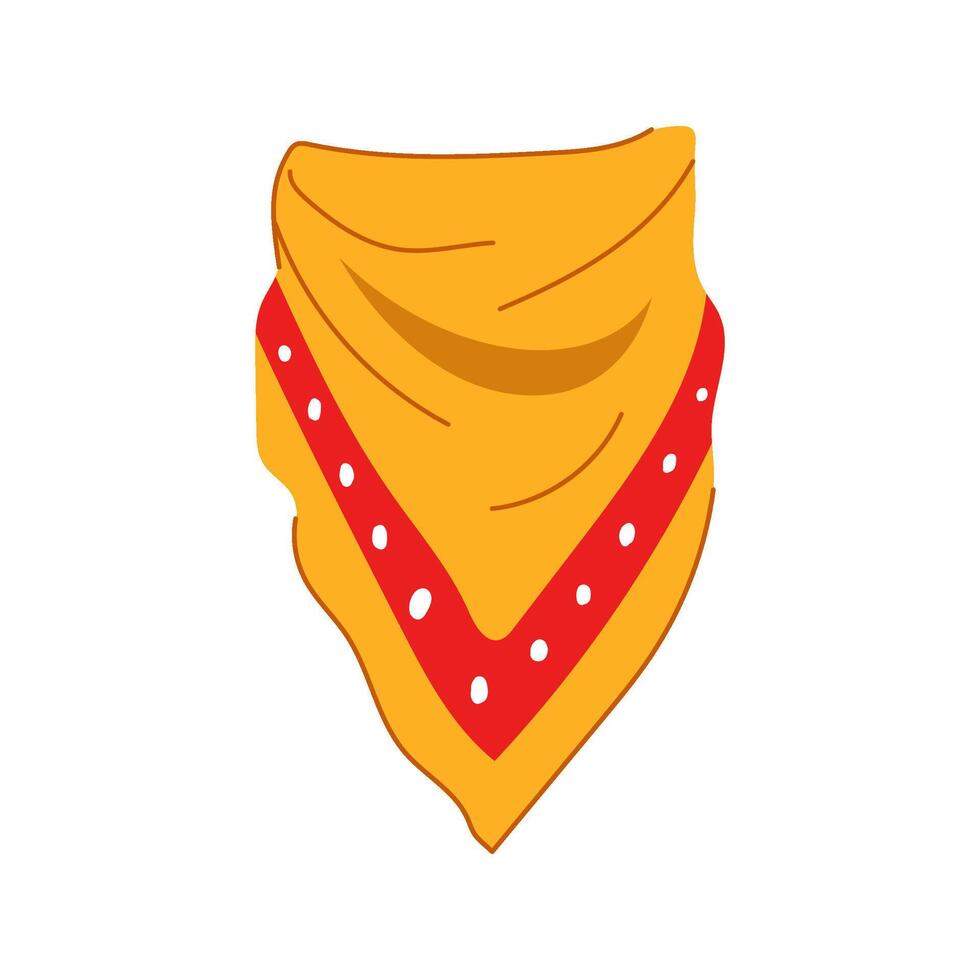 kerchief handkerchief wild west cartoon illustration vector