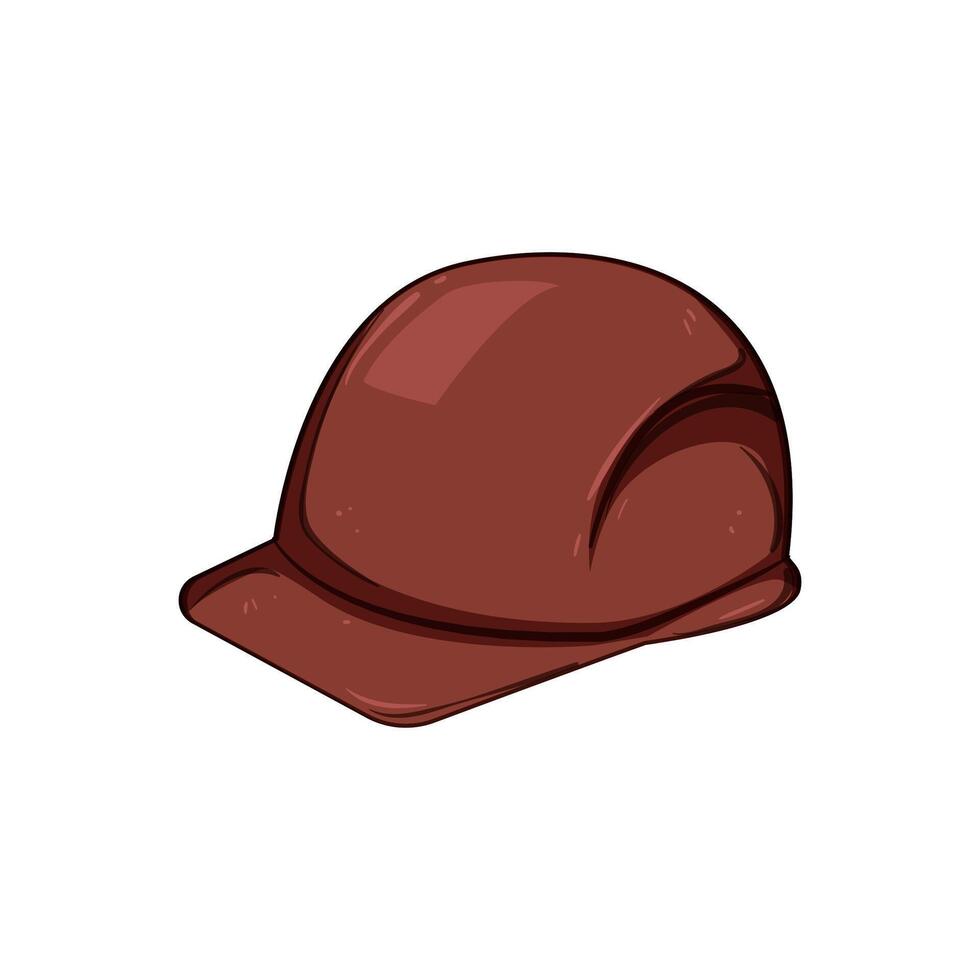 worker hard hat cartoon illustration vector