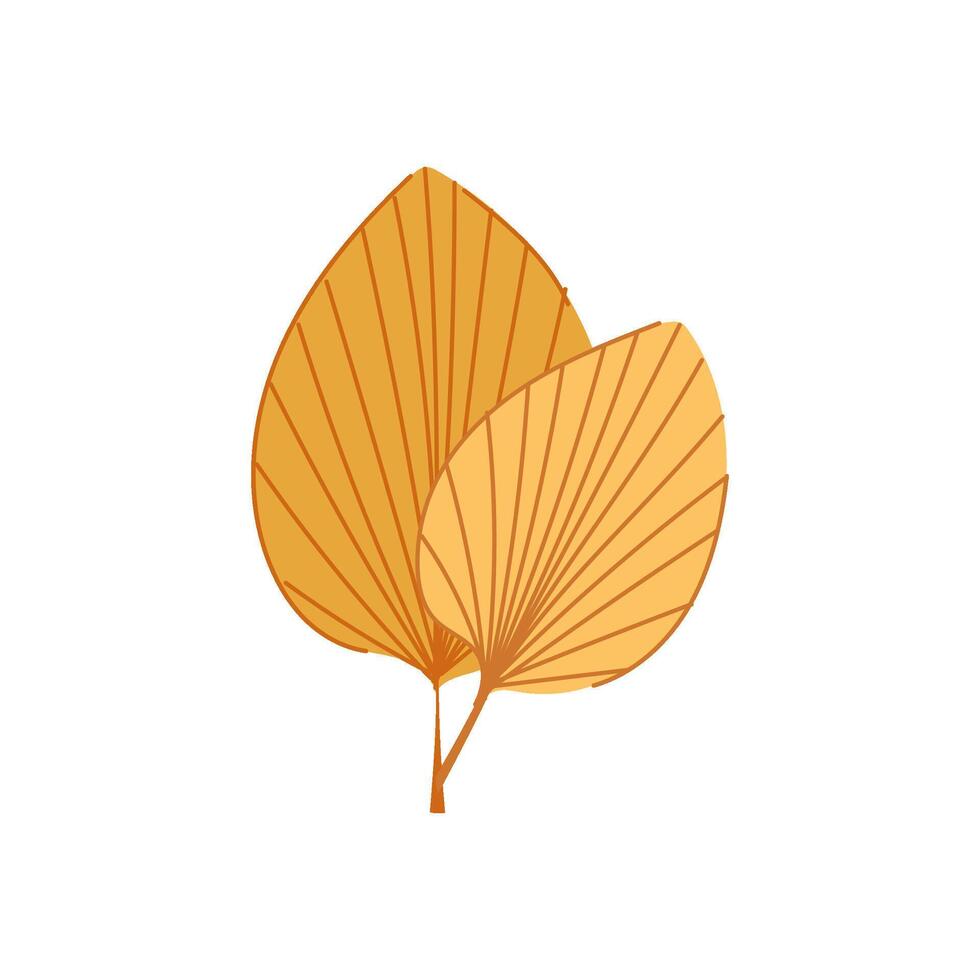 leaf gold leaves cartoon illustration vector