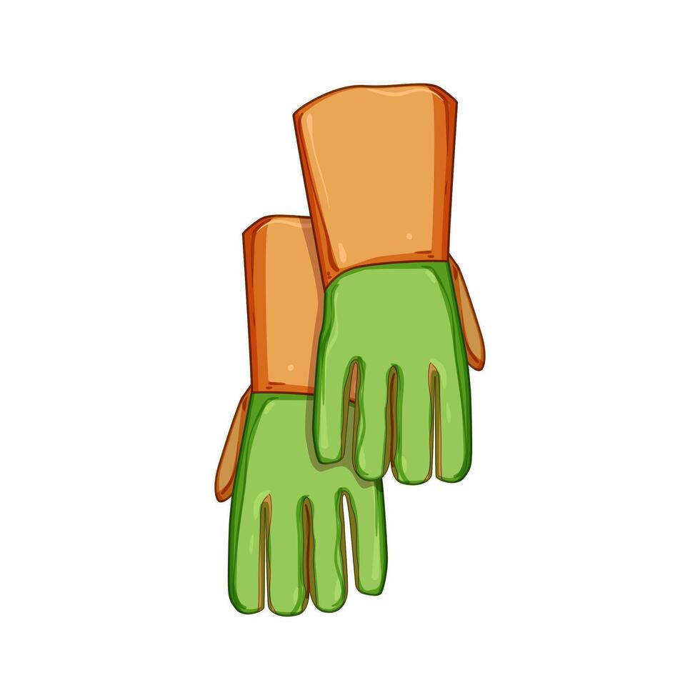 arc gloves welding cartoon illustration vector
