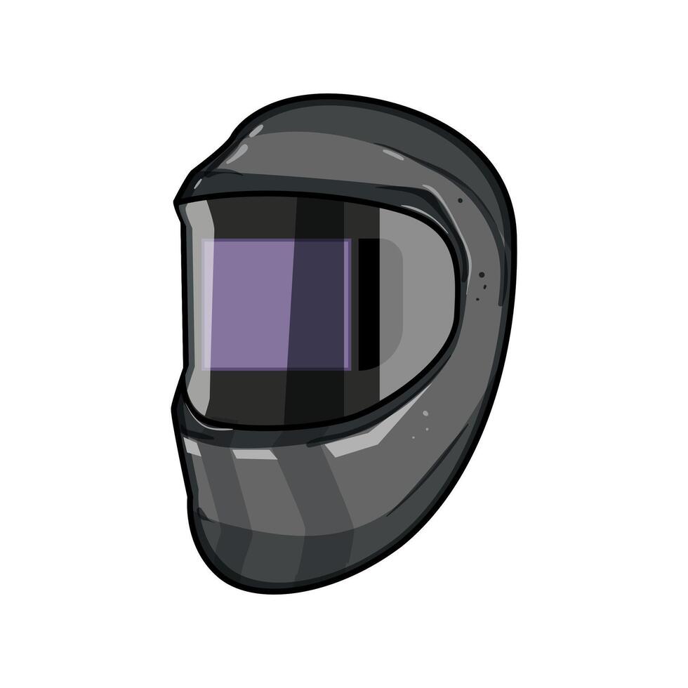 work helmet welding cartoon illustration vector