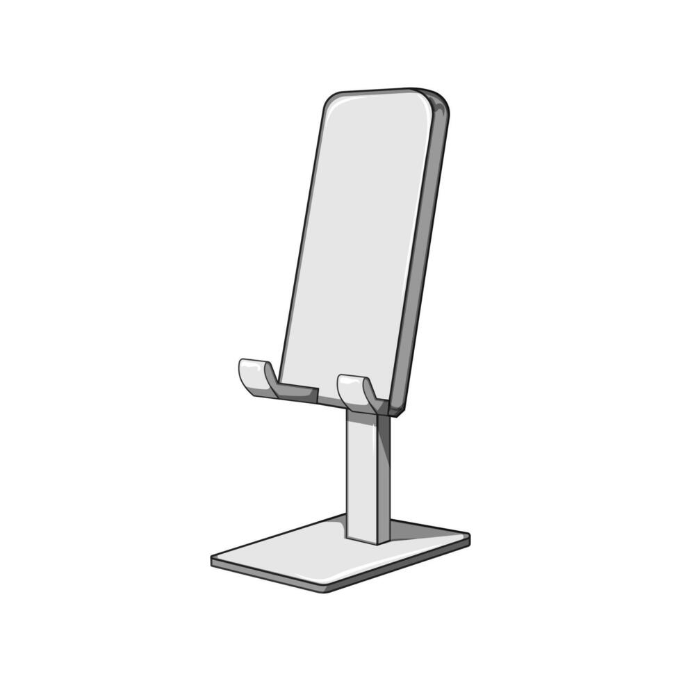 smart table phone holder cartoon illustration vector