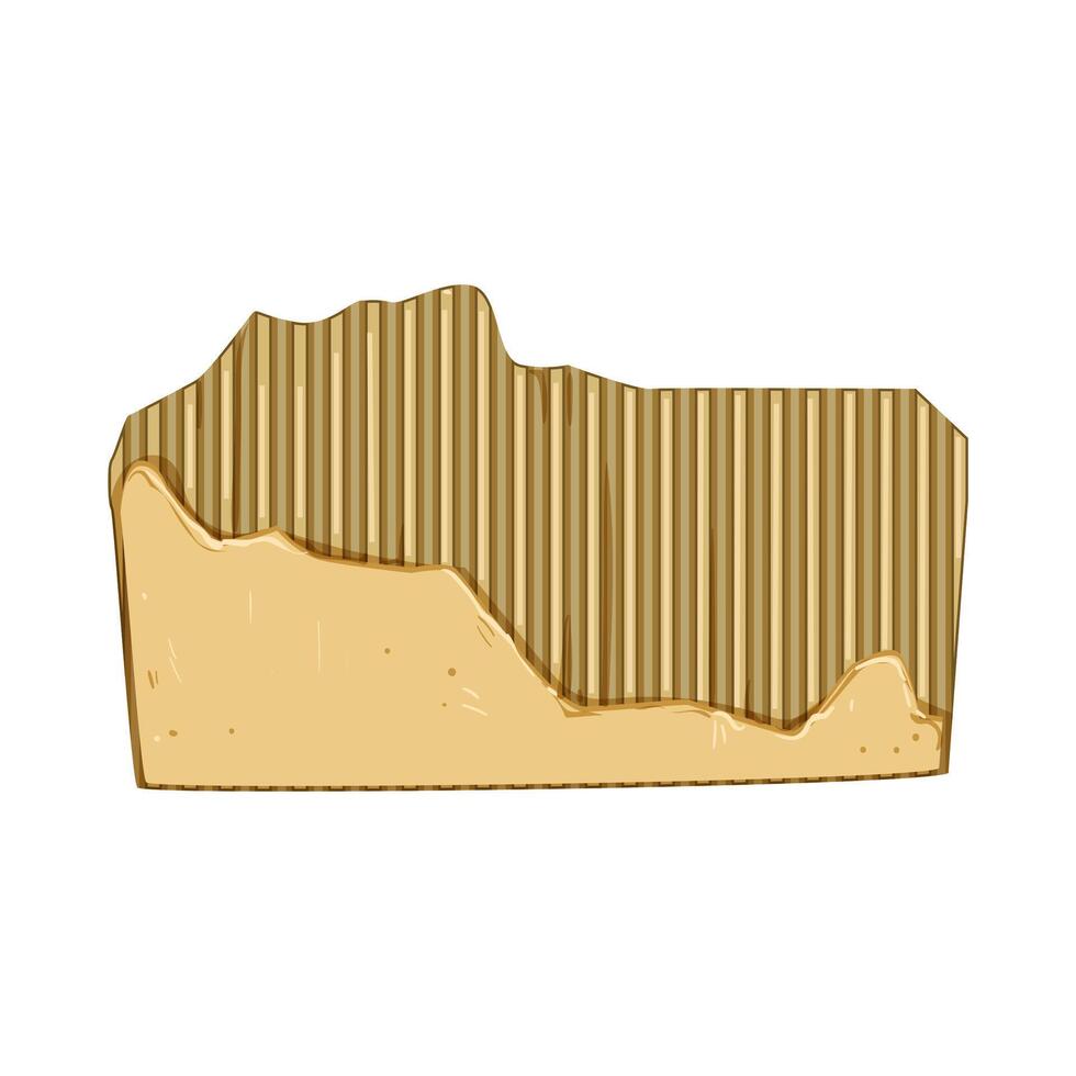 sheet torn cardboard cartoon illustration vector