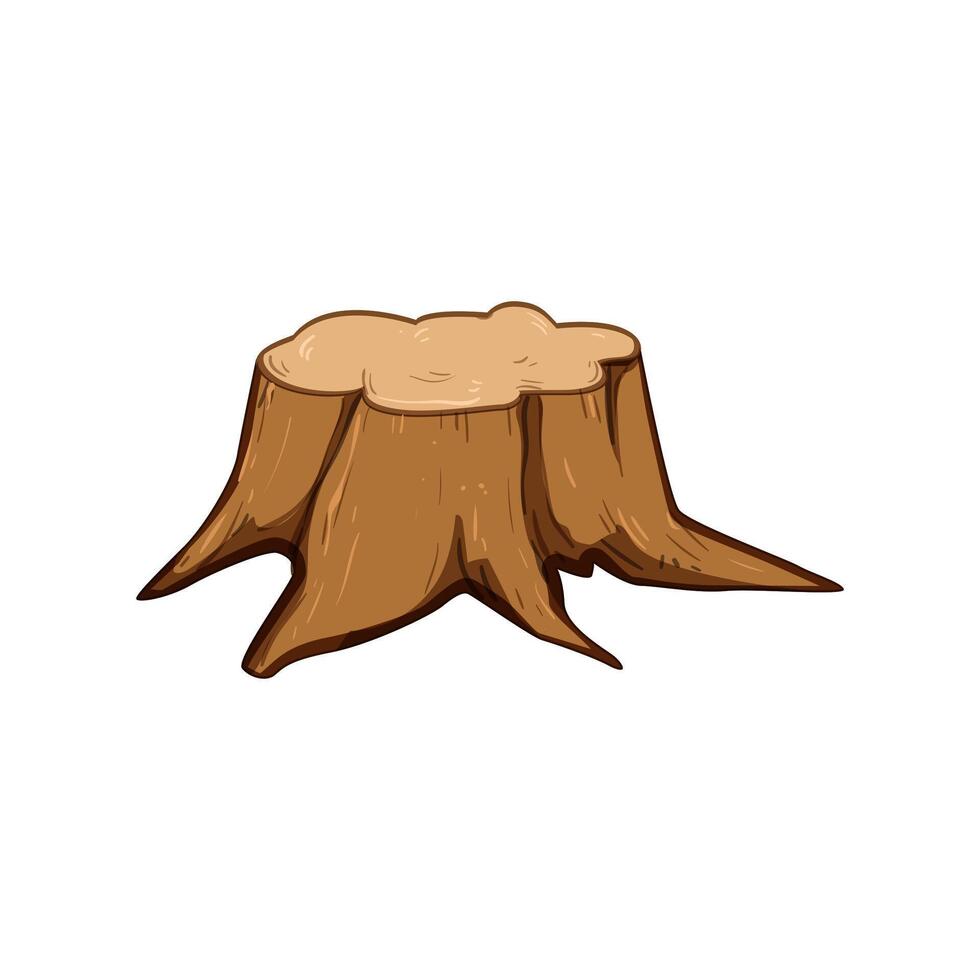 ring stump cartoon illustration vector