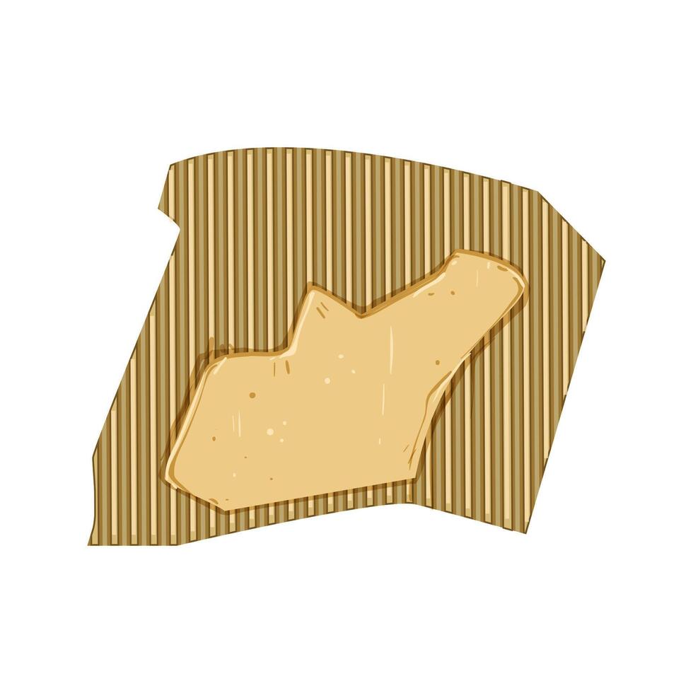 edge torn cardboard cartoon illustration vector