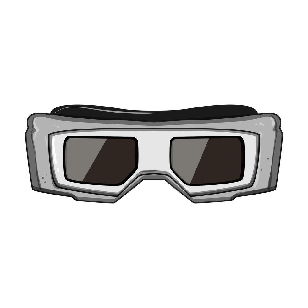 ski goggles welding cartoon illustration vector