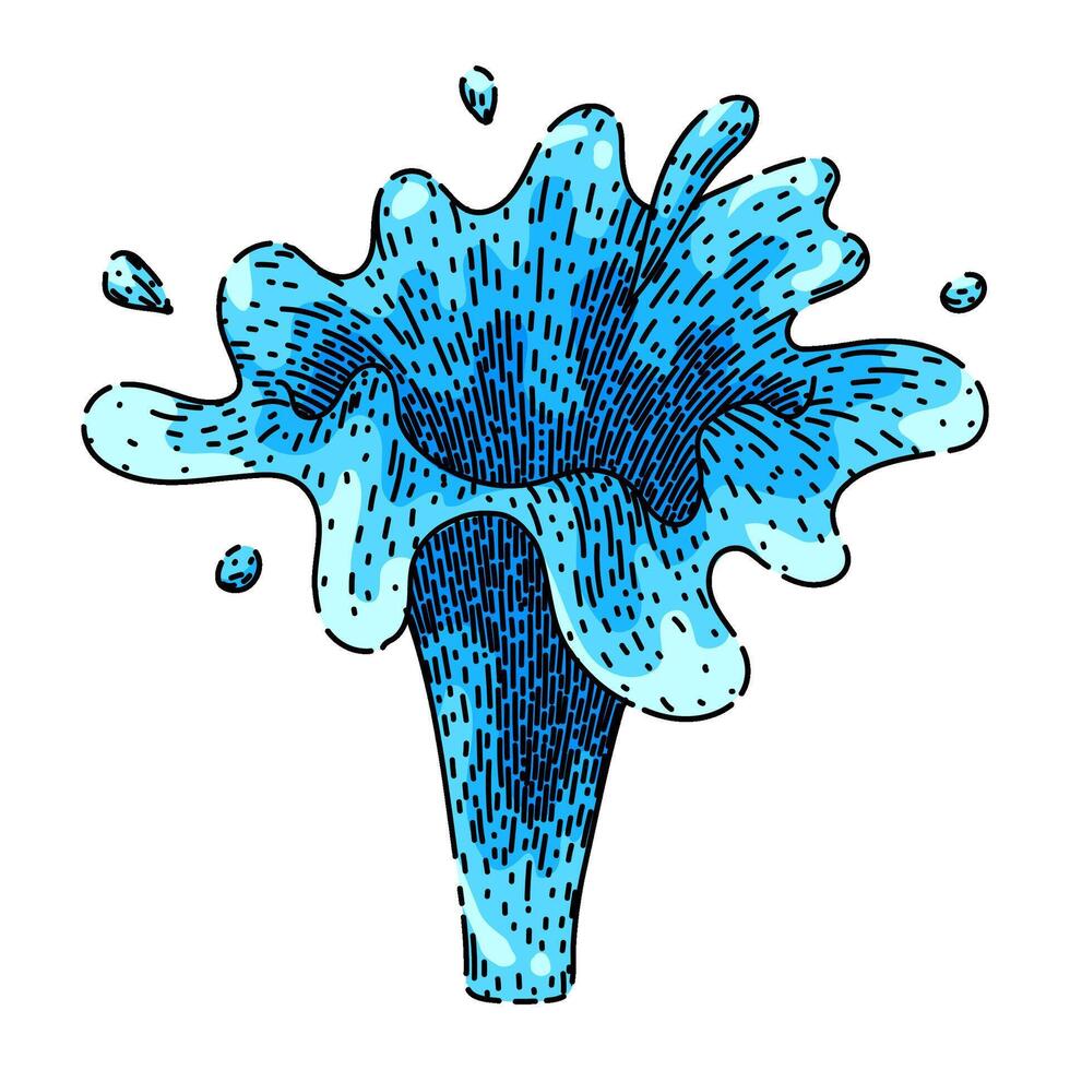 drop water splash sketch hand drawn vector
