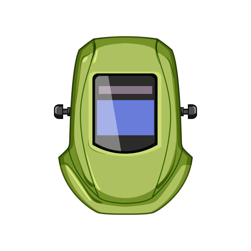machine helmet welding cartoon illustration vector