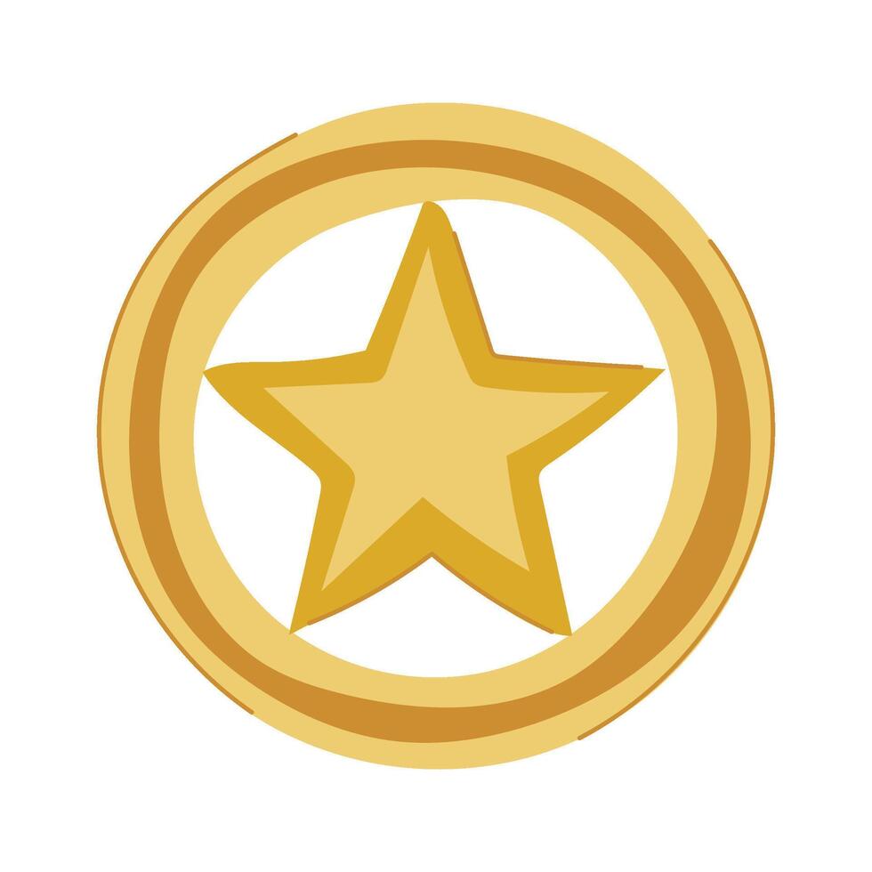 emblem sheriff badge cartoon illustration vector