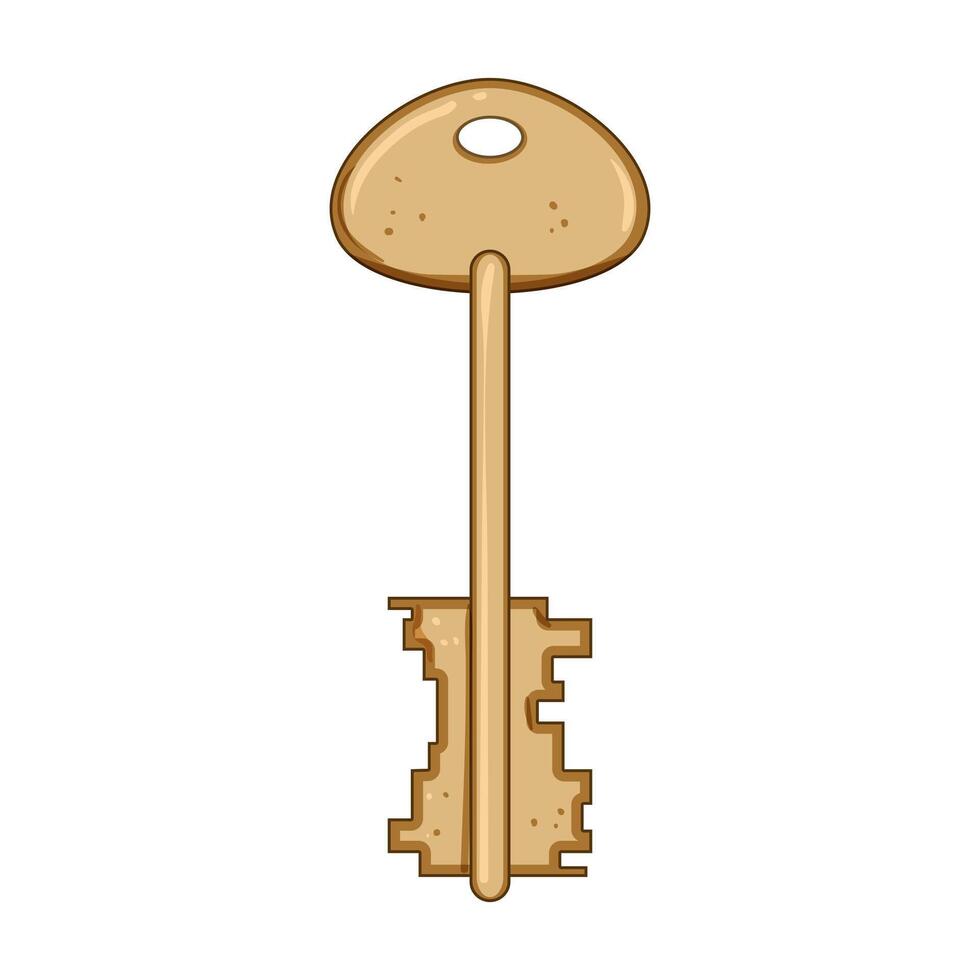 safe key cartoon illustration vector