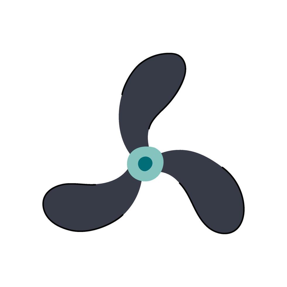 marine propeller cartoon illustration vector