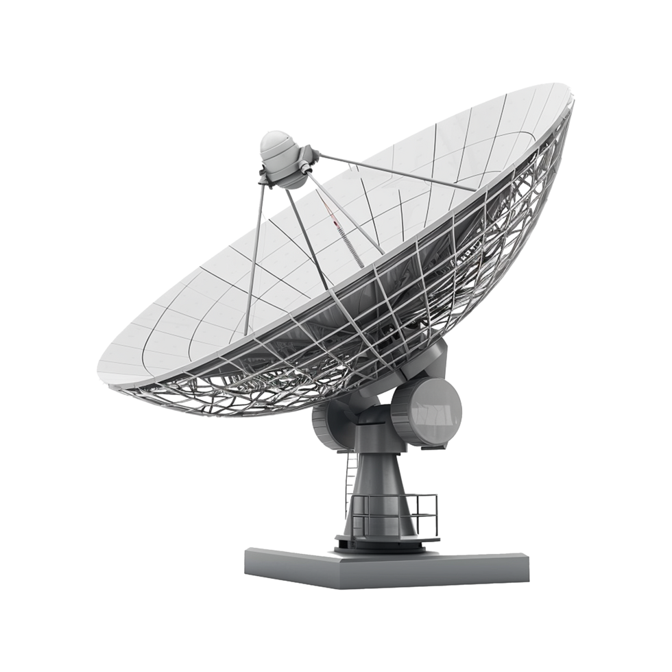 Satellite dish isolated on transparent background png
